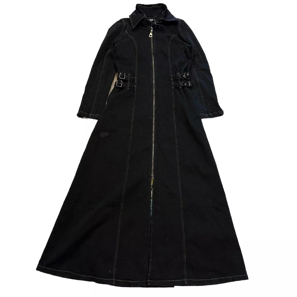 TOV Los Angeles Denim Trench Coat (Black-44) - Picture 8 of 8